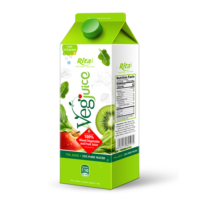 1000ml Paper Box Mixed Vegetables Juice Drink